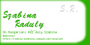 szabina raduly business card